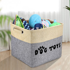 PET ARTIST large dog toy basket side view shows sturdy design