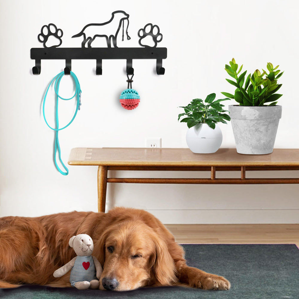 PET ARTIST outdoor-ready door organizer keeps dog gear ready for outdoor use.