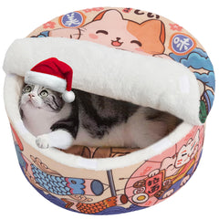 寵幸 ramen noodle bed top view highlights plush warmth for cozy naps.