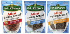 Pet Botanics Mini Training Rewards three-flavor bundle for consistent training sessions.