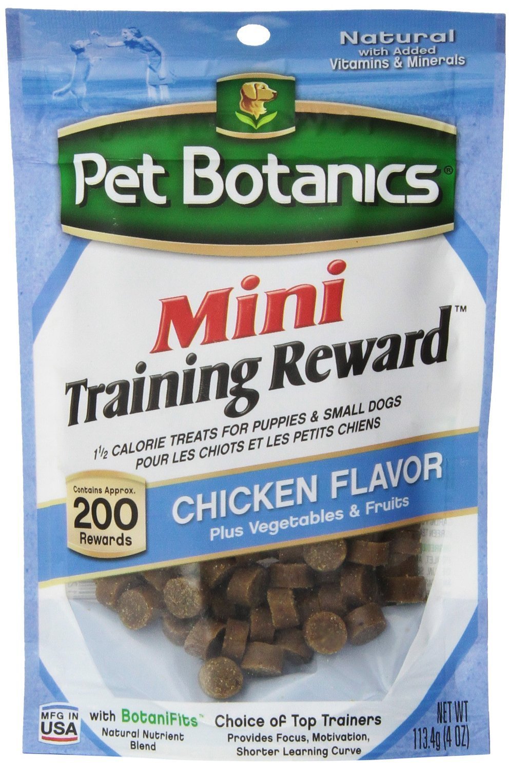Pet Botanics Mini Training Rewards 600-treat-count set for repeated sessions.