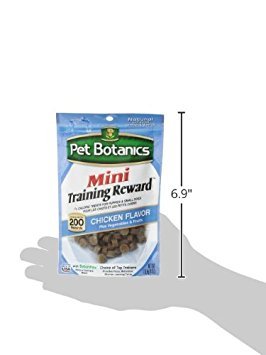 Pet Botanics Mini Training Rewards soft-moist texture aids easy chewing.