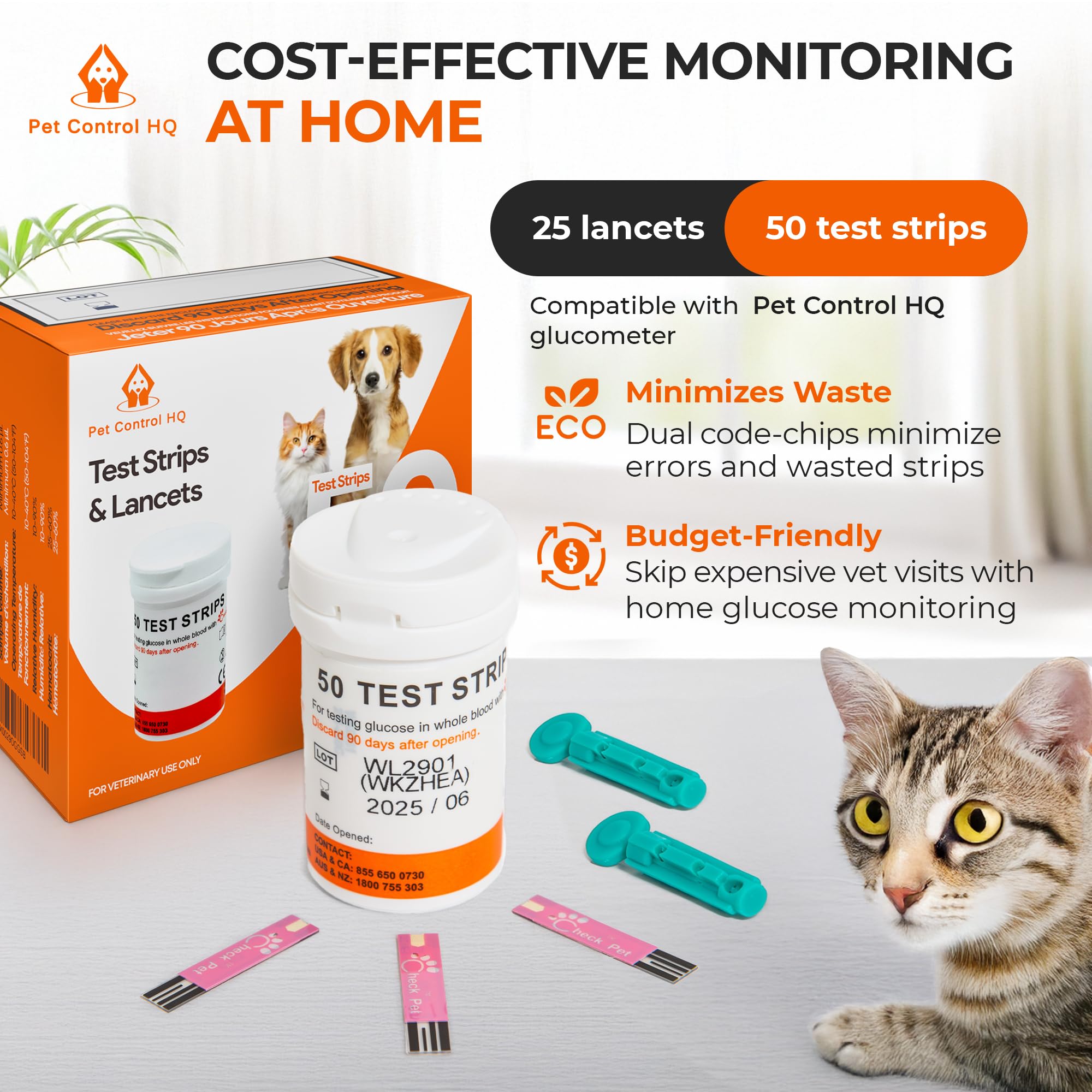 Pet Control HQ pet-testing at home scene—soothing setup aids anxious pets during testing.