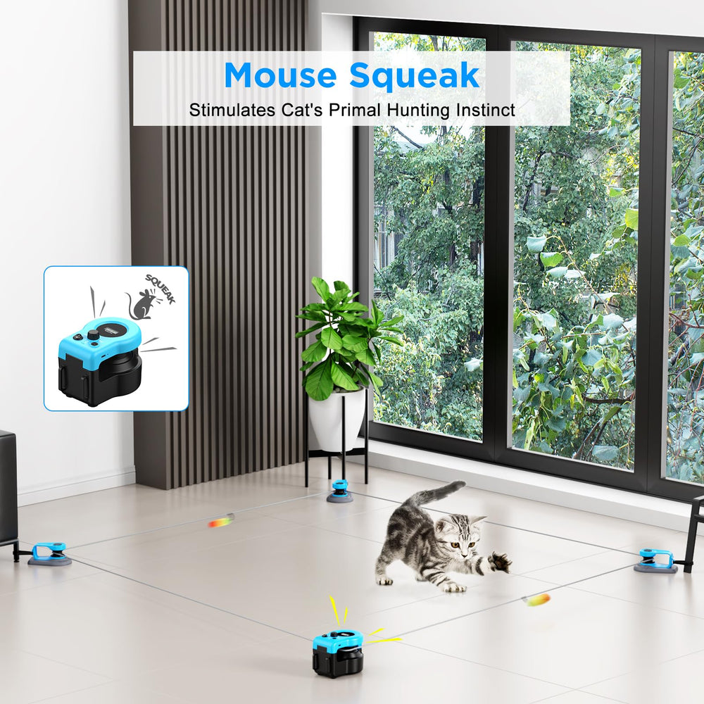 Pet Deluxe cat toy in auto-mode with unpredictable movement