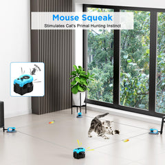 Pet Deluxe cat toy in auto-mode with unpredictable movement