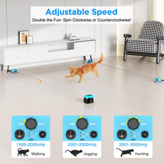 Pet Deluxe cat toy in remote-control mode for hands-off play