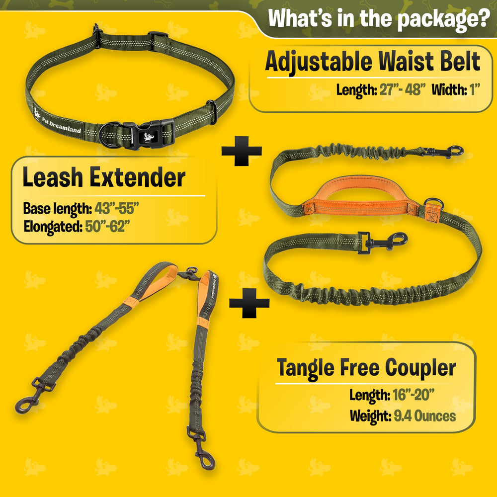 Pet Dreamland Exquisite waist belt leash supports comfortable walks with soft handles.
