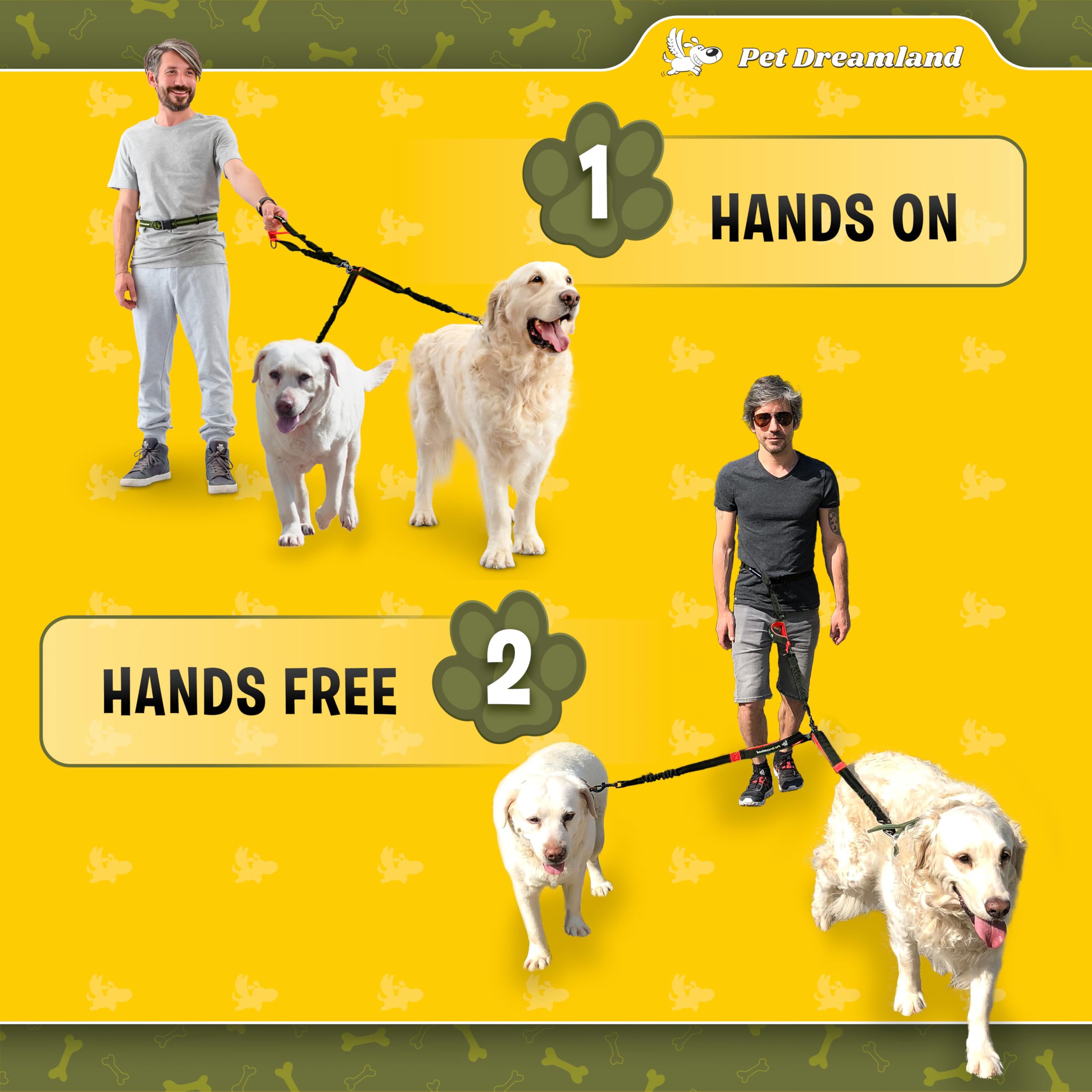 Pet Dreamland versatile leash for walks, runs, and park outings.