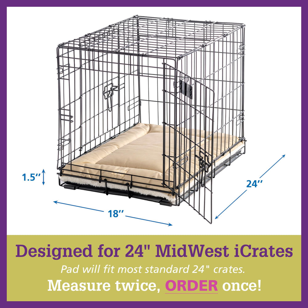 Pet Dreams reversible sherpa side pad for warmth.