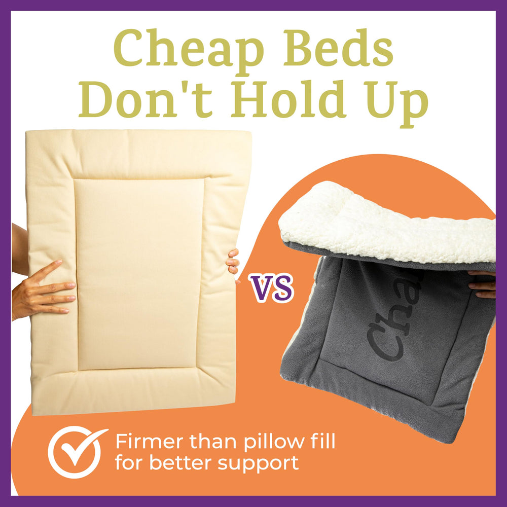 Pet Dreams washable crate pad — no zippers, easy to sanitize.