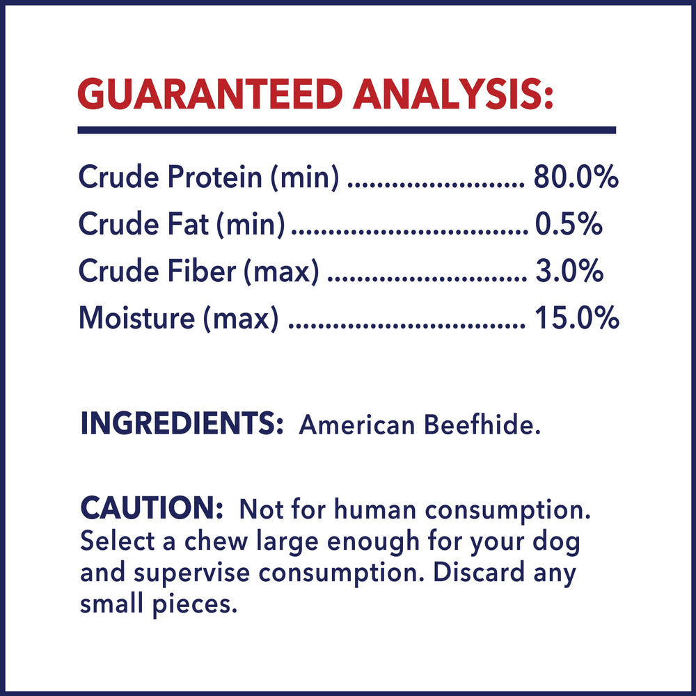 Pet Factory natural flavor beefhide roll invites extended chewing and satisfaction.