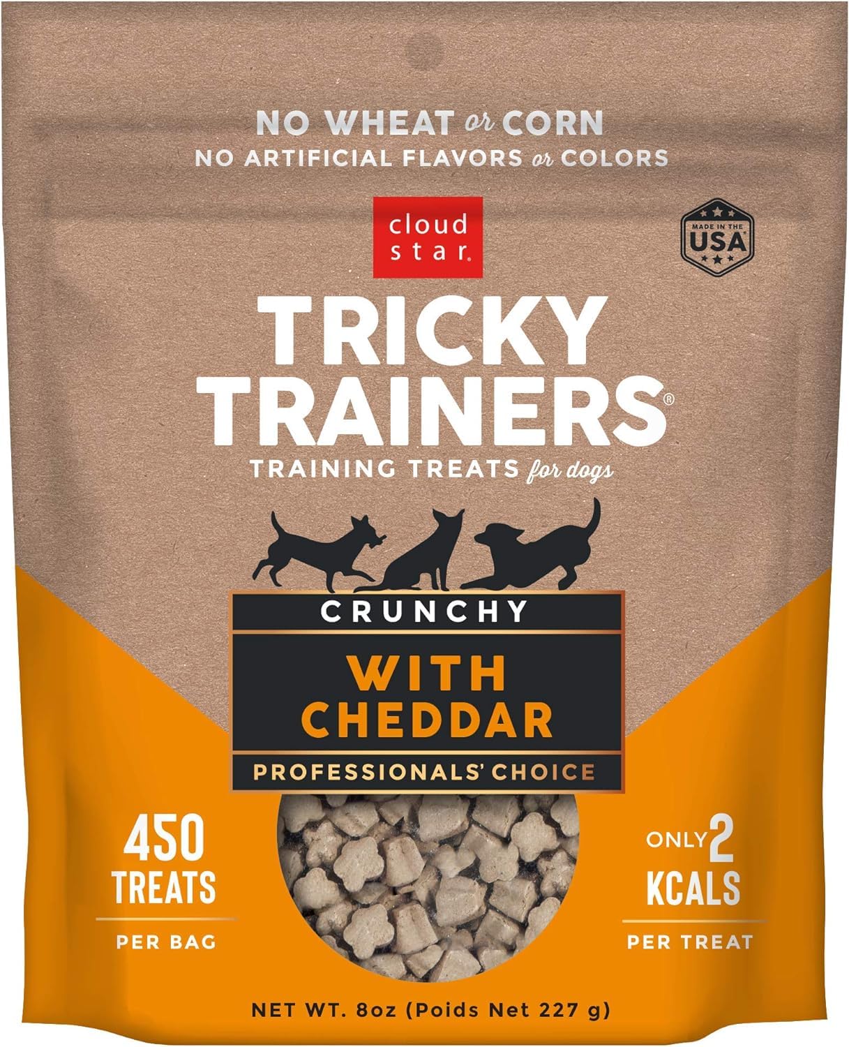 Pet Faves Cloud Star Tricky Trainers Liver 14oz bag for training rewards.
