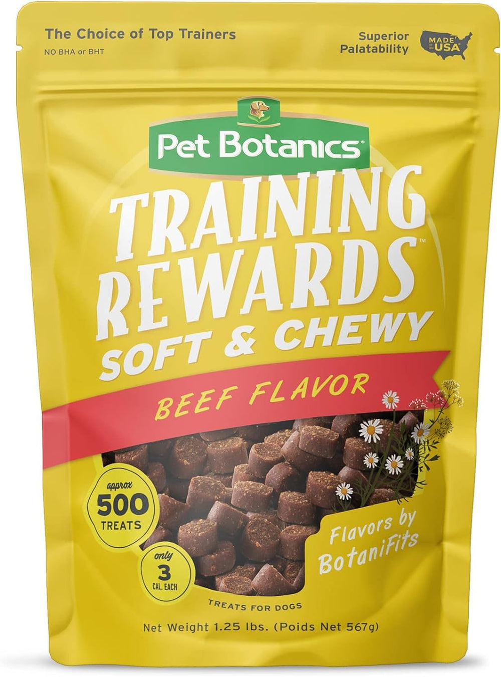 Pet Faves soft moist texture highlights easy-to-chew rewards for dogs.