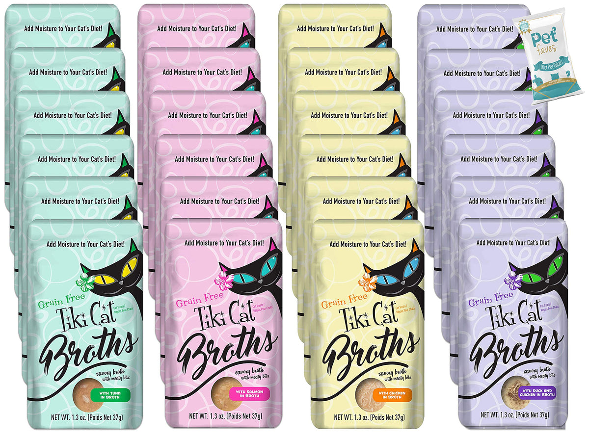 Pet Faves Tiki Cat Savory Broth boxes deliver moisture and flavor boost for cats.