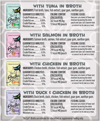 Pet Faves Tiki Cat Savory Broth poured over dry food adds moisture while enhancing texture and aroma.
