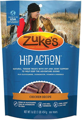 Pet Faves Zuke Hip Action peanut butter treats—tasty joint support for daily adventures