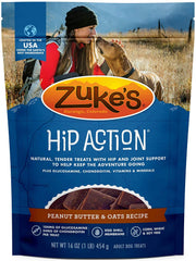 Pet Faves Zuke Hip Action roasted chicken treats—delicious flavor with mobility support