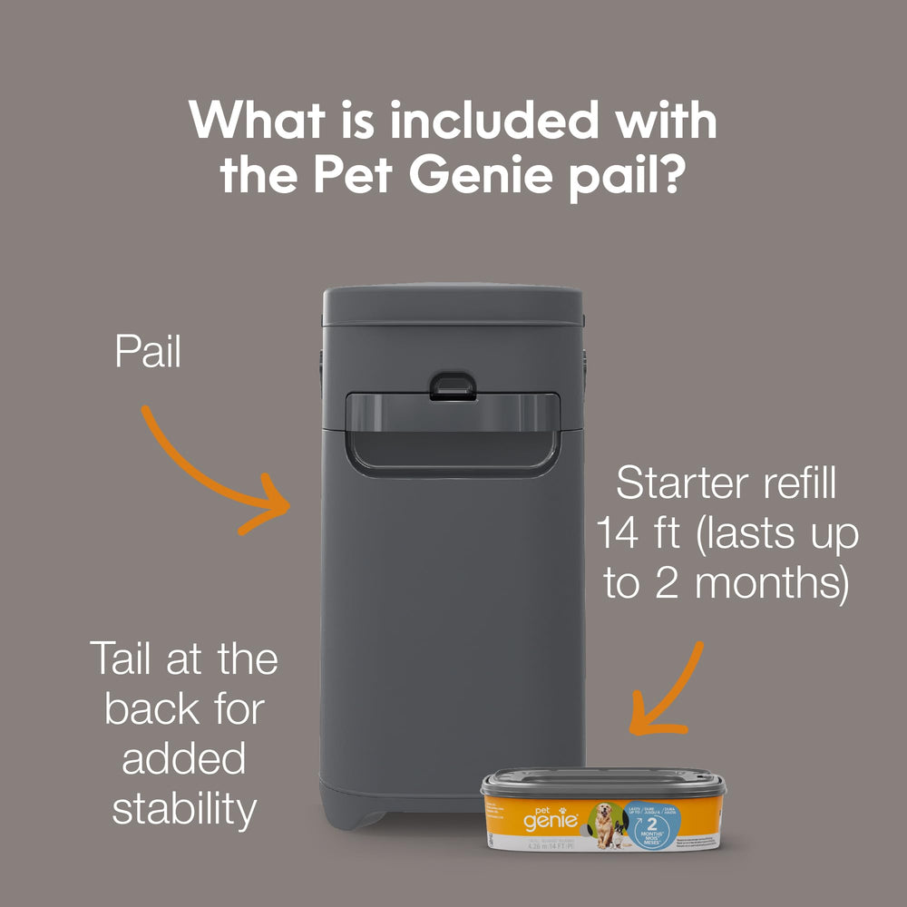 Pet Genie Pail indoor-use-for-puppies features odor-locking for home sanitation.
