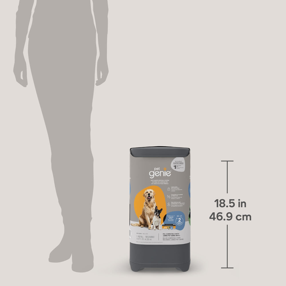 Pet Genie Pail uv-protected-plastic withstands outdoor sun exposure.