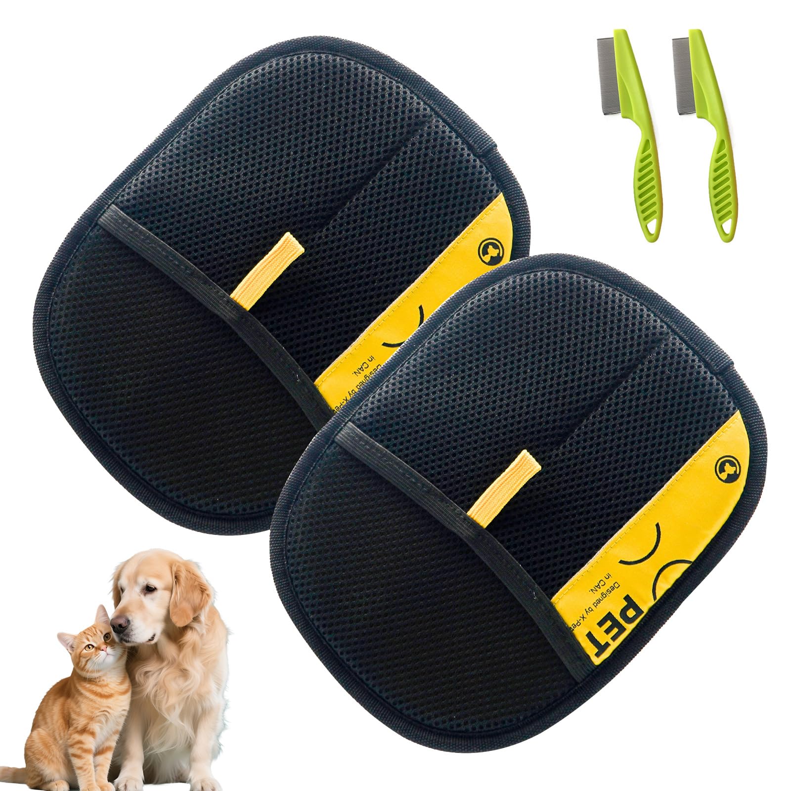 Pet Hair Removal Glove close-up shows electrostatic lift for quick pet fur removal.