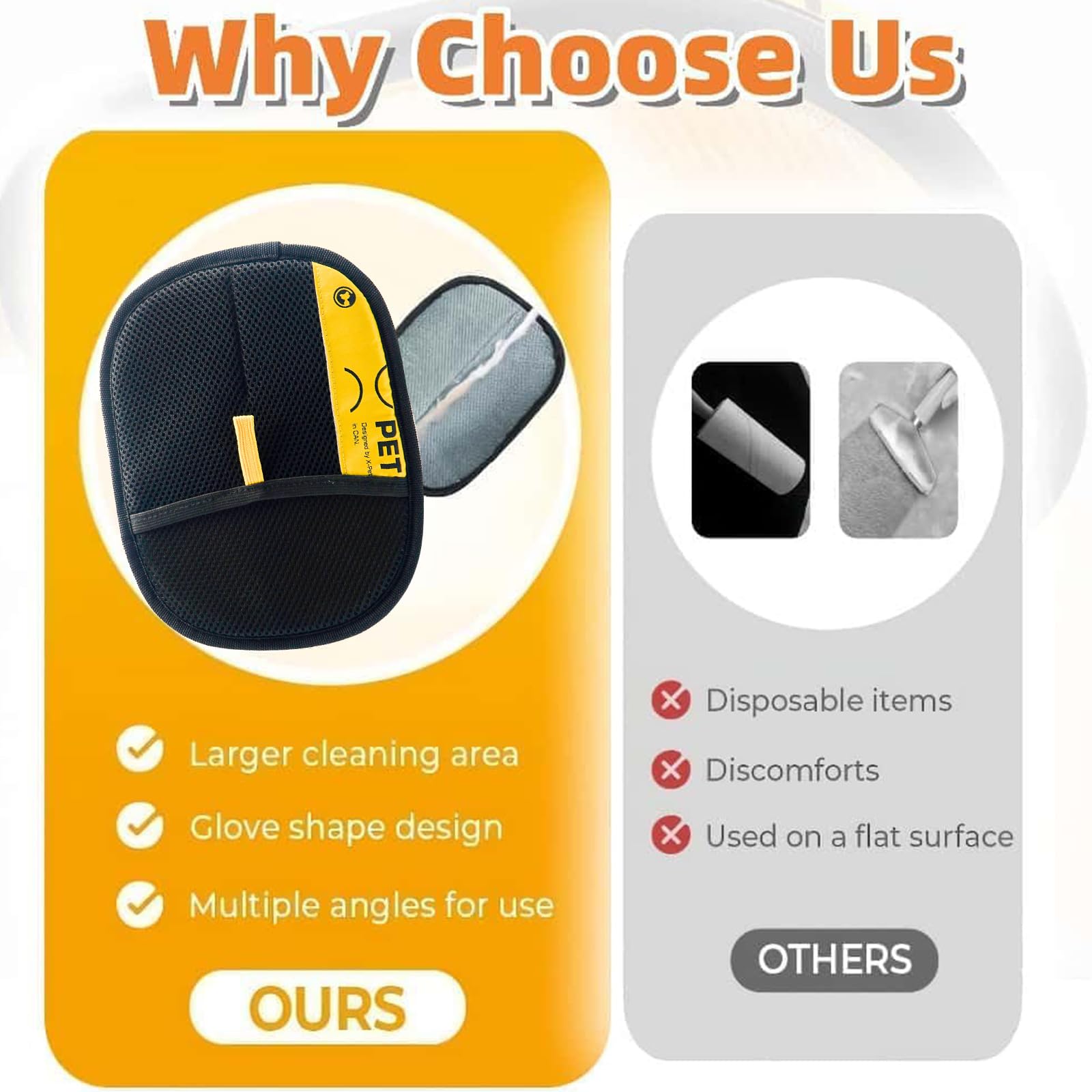 Pet Hair Removal Glove curtains removal shows versatile household grooming.