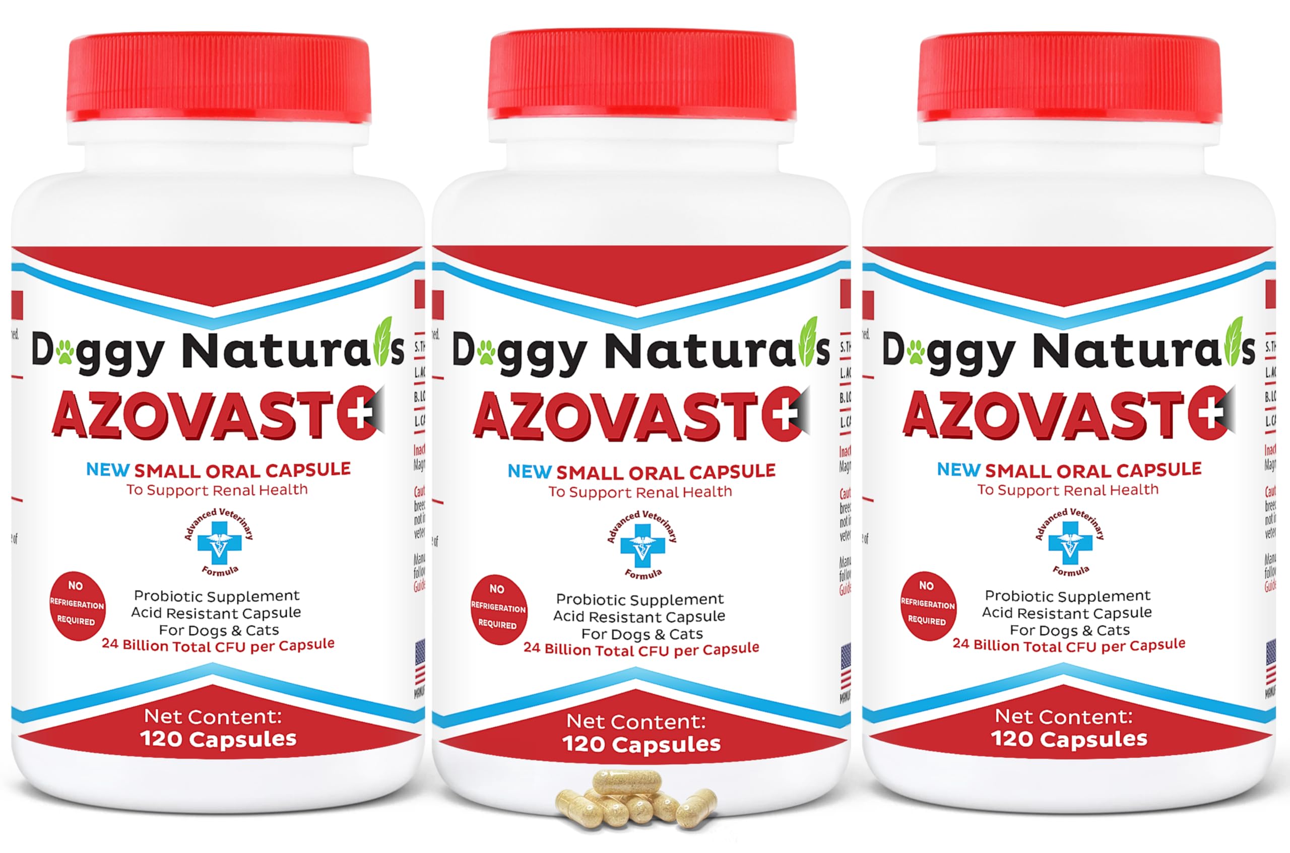 Pet Health Pharma Azovast Plus bottle front showing kidney support for pets