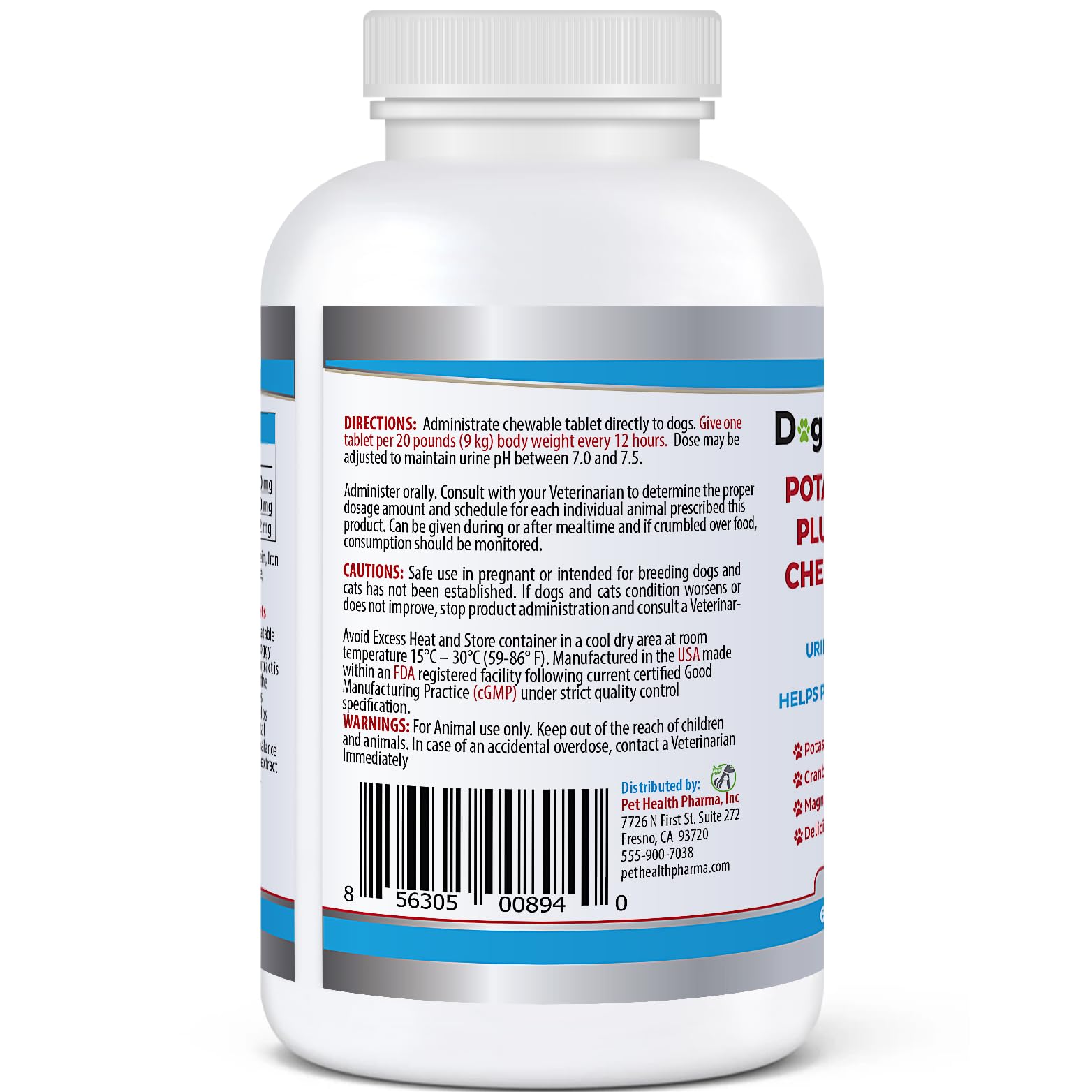 Pet Health Pharma tablets closeup showing precise dosing assistance.