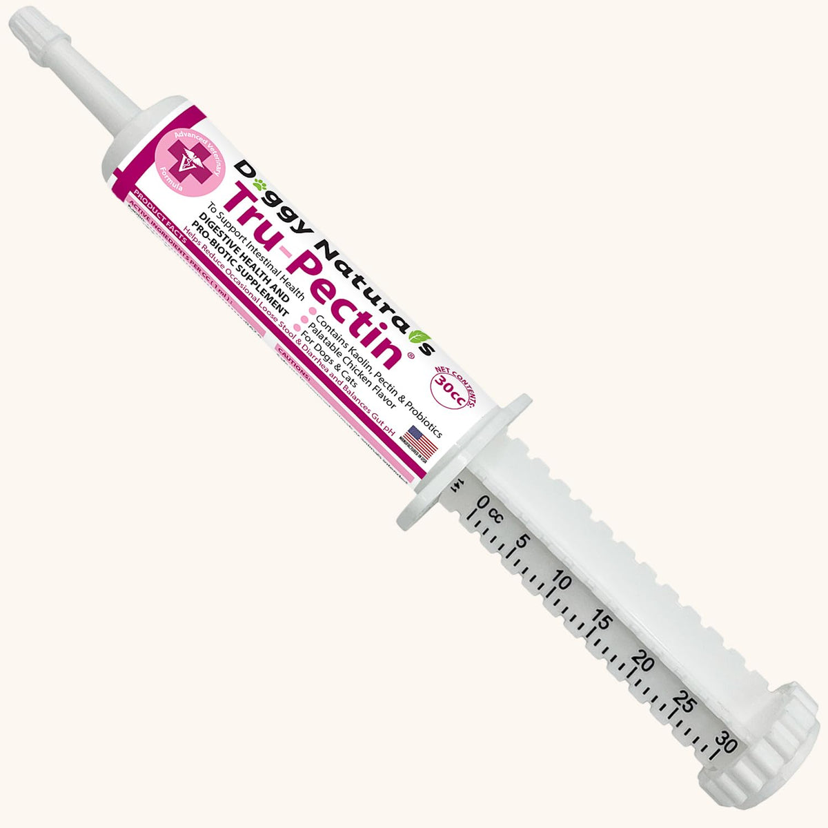 Pet Health Pharma Tru-Pectin paste bottle front supports gut health for pets.