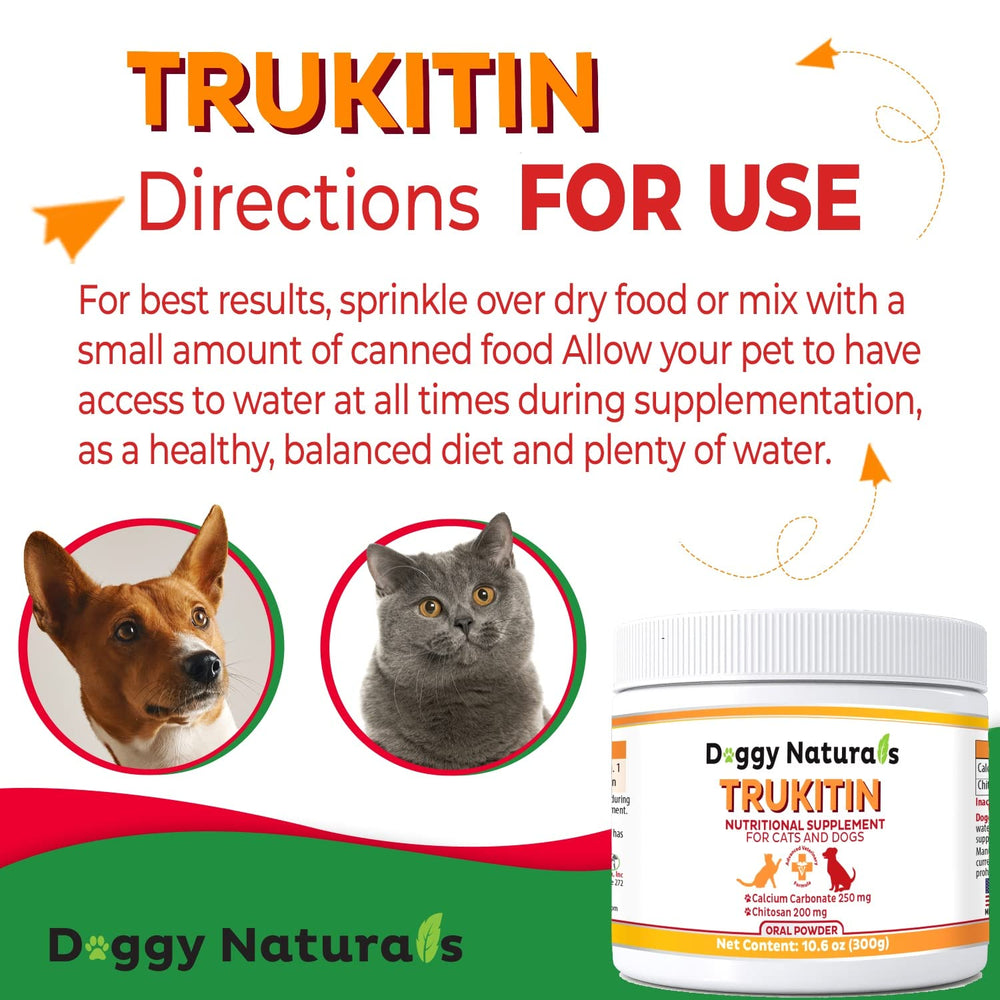 Trukitin cat meal mix illustrates flexible use for both pets