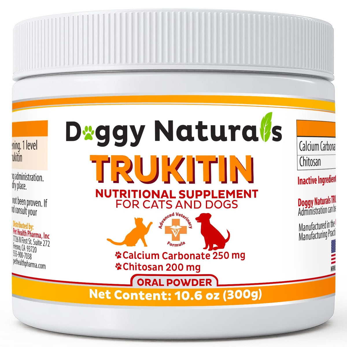 Pet Health Pharma Trukitin powder pour shows easy administration for renal support