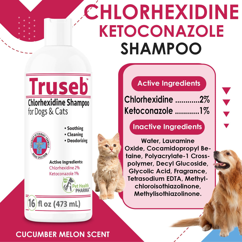 Pet Health Pharma Truseb ingredients list close-up for premium care