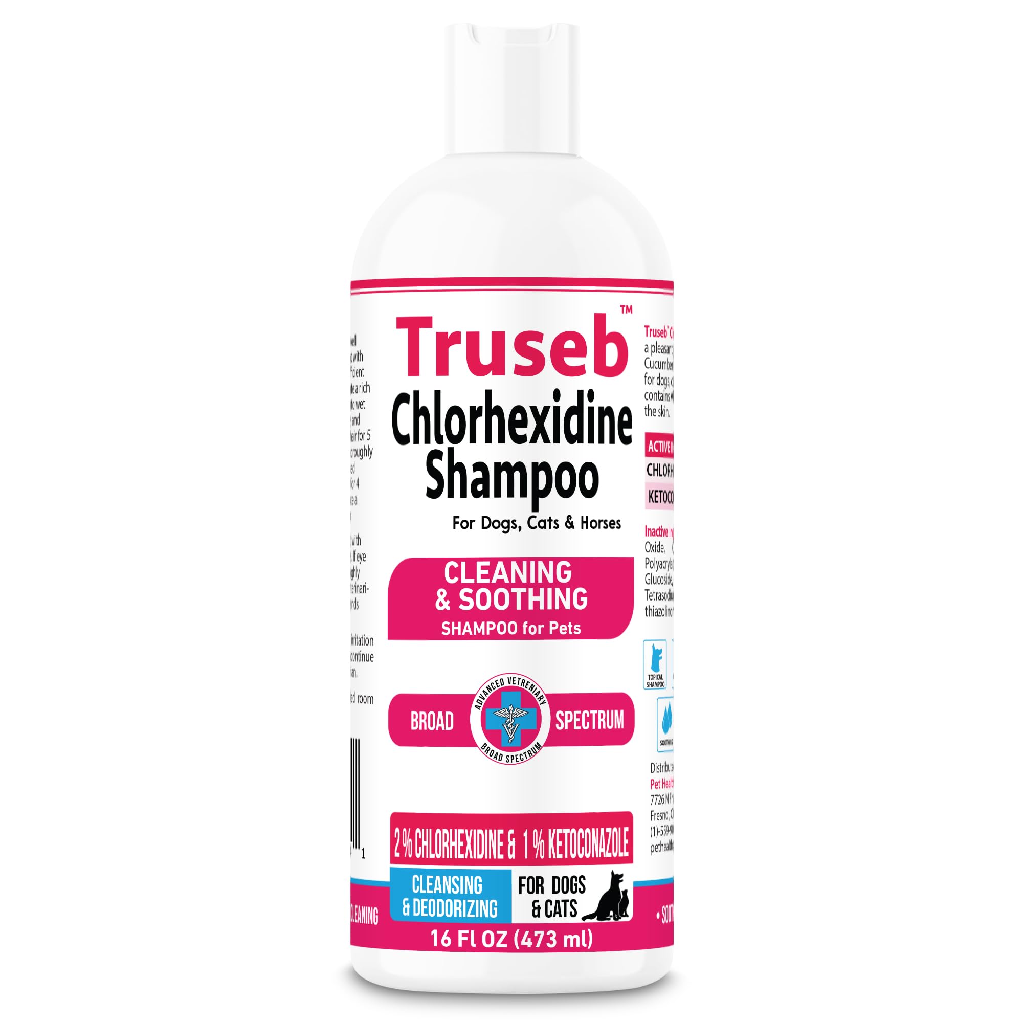Truseb shampoo 16 oz bottle reflects USA GMP production quality and safety standards.