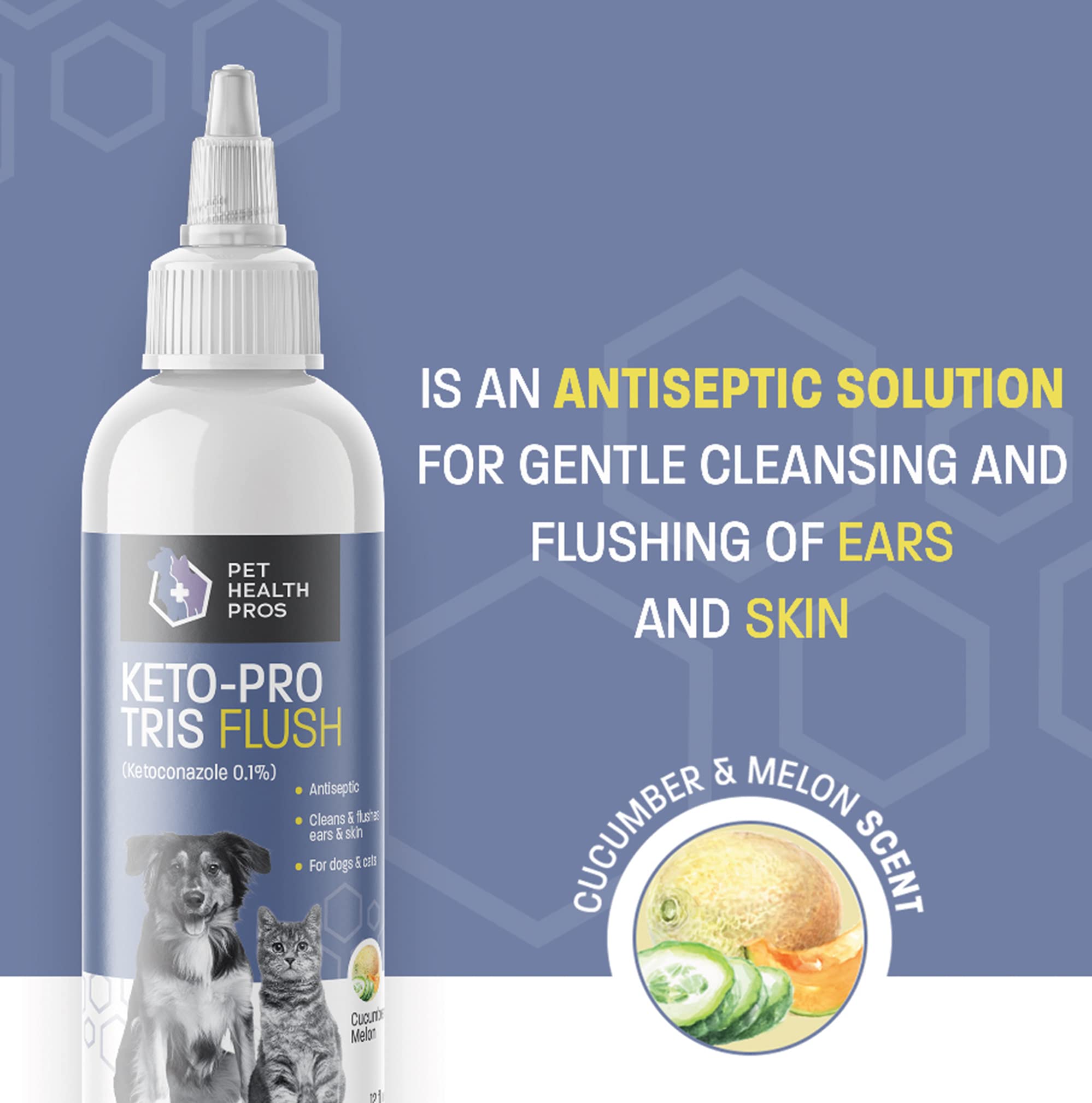Pet Health Pros ear cleanser for dogs flushing debris and wax