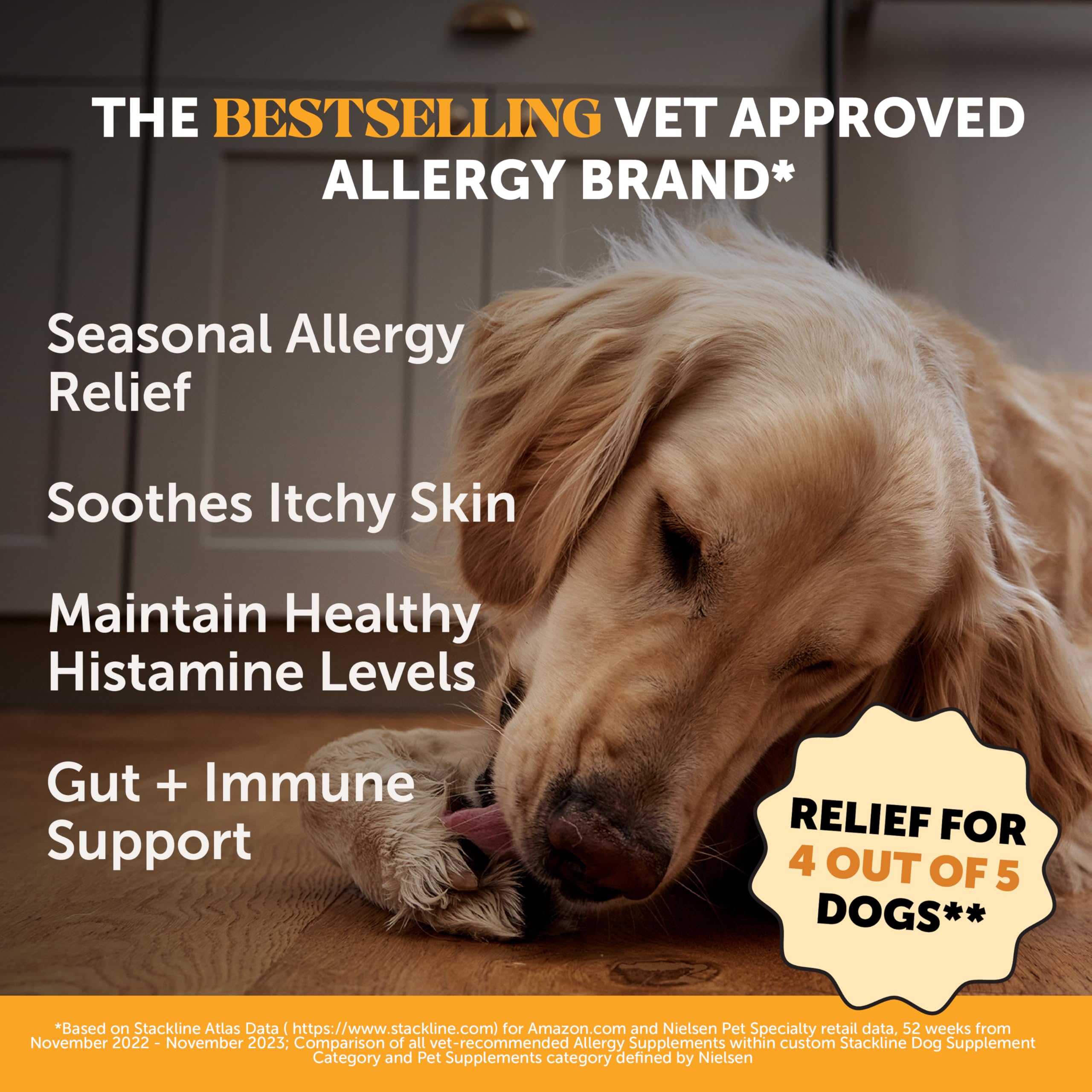 Pet Honesty Allergy Itch Relief close-up of salmon-flavored chews for palatable relief