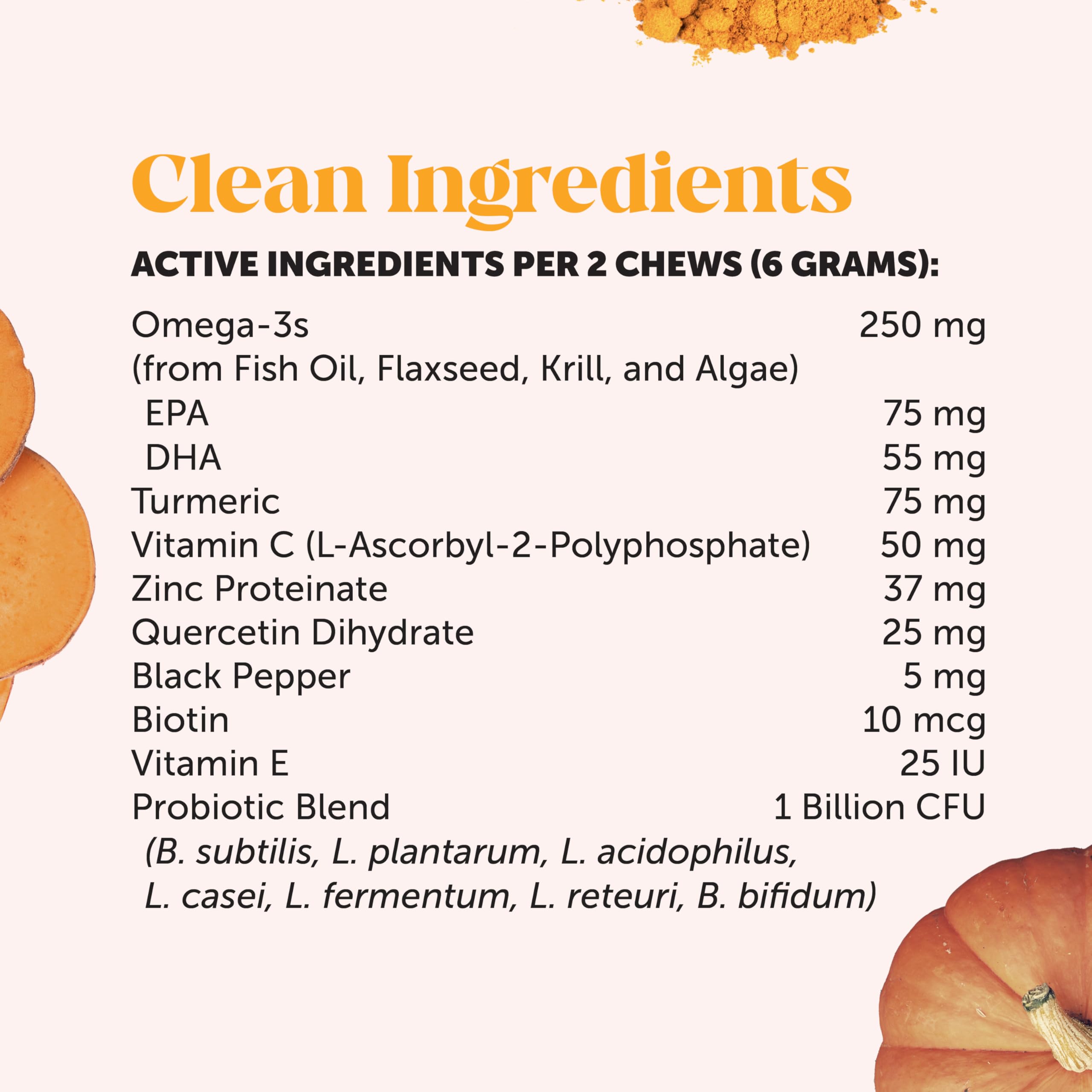 Pet Honesty Allergy Skin Health chews omega-3 and omega-6 rich with fish oil and krill.