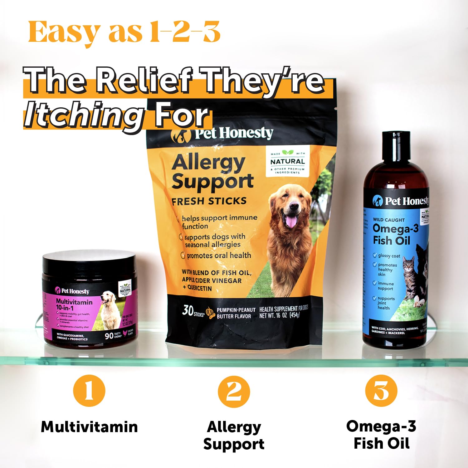 Chewy ridges close-up on Pet Honesty Allergy Support Fresh Dental Sticks texture.