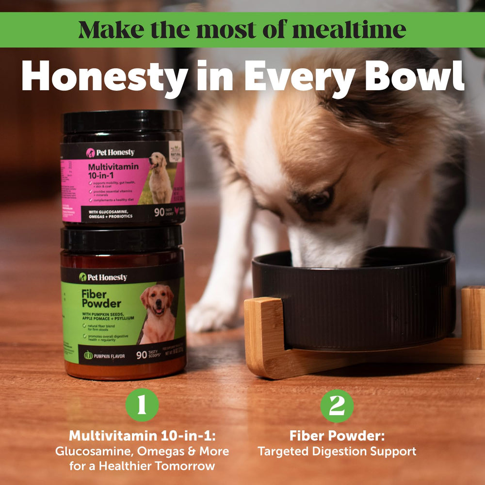 Pet Honesty apple pectin fiber close-up as a digestive-support ingredient