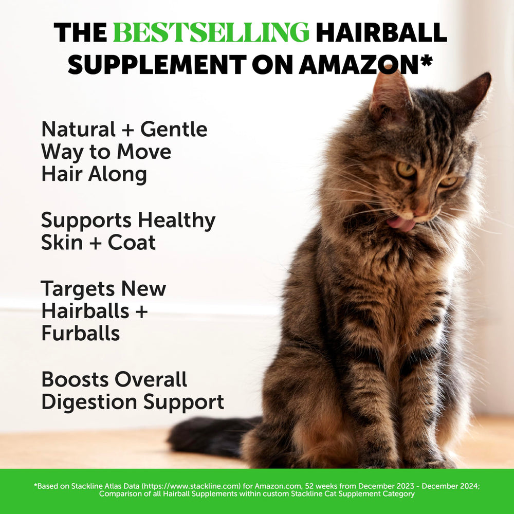Pet Honesty cat hairball treats with creamy filling offer a savory center.