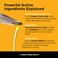 Pet Honesty bottle pour showing easy-dose administration for daily omega-3 support.