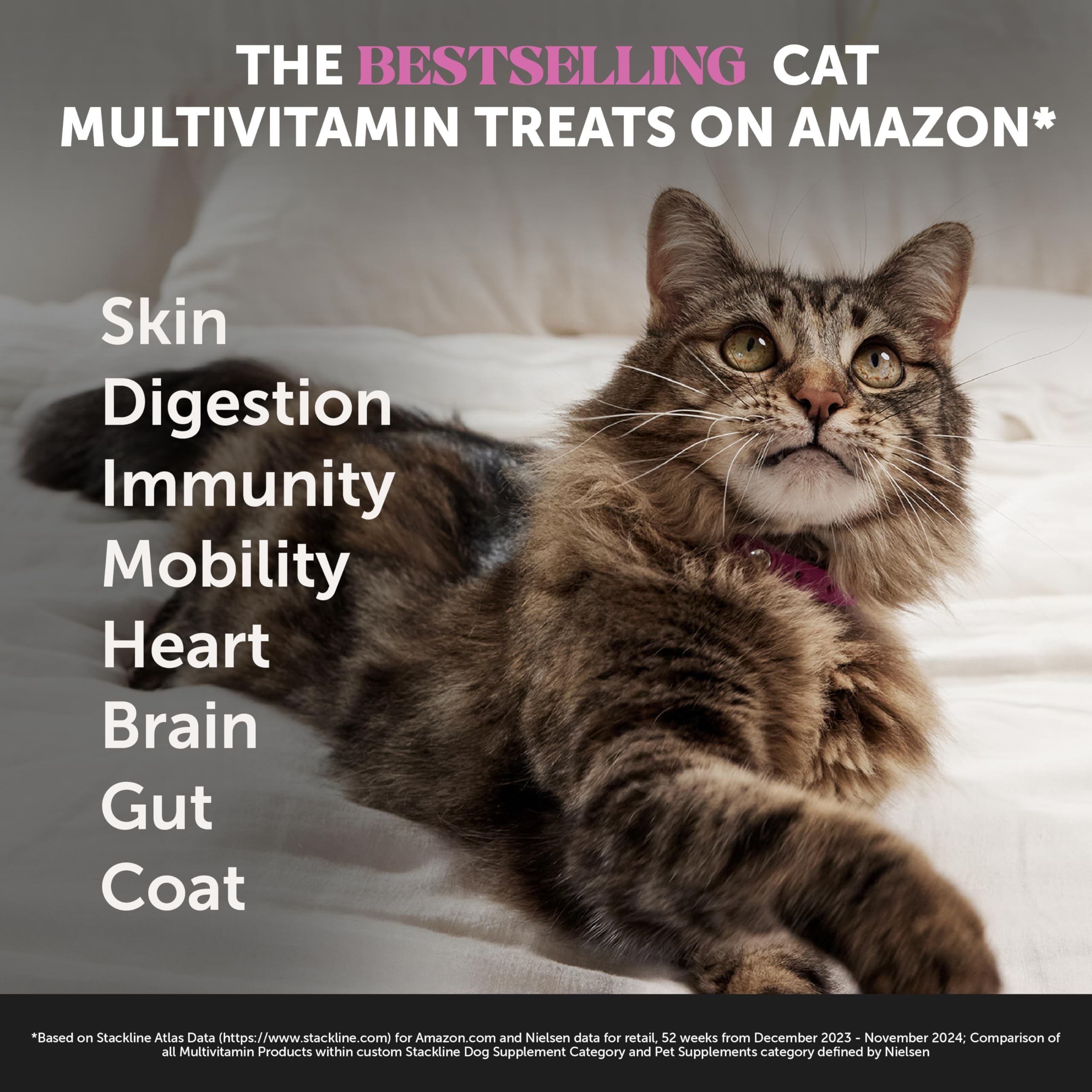 Pet Honesty gatos multivitamin crujiente-cremosa interior con textura atractiva