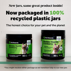 Pet Honesty cranberry and d-mannose ingredients graphic highlights renal support.