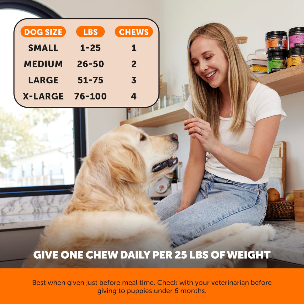 Pet Honesty MSM dog joint support highlights overall joint function.