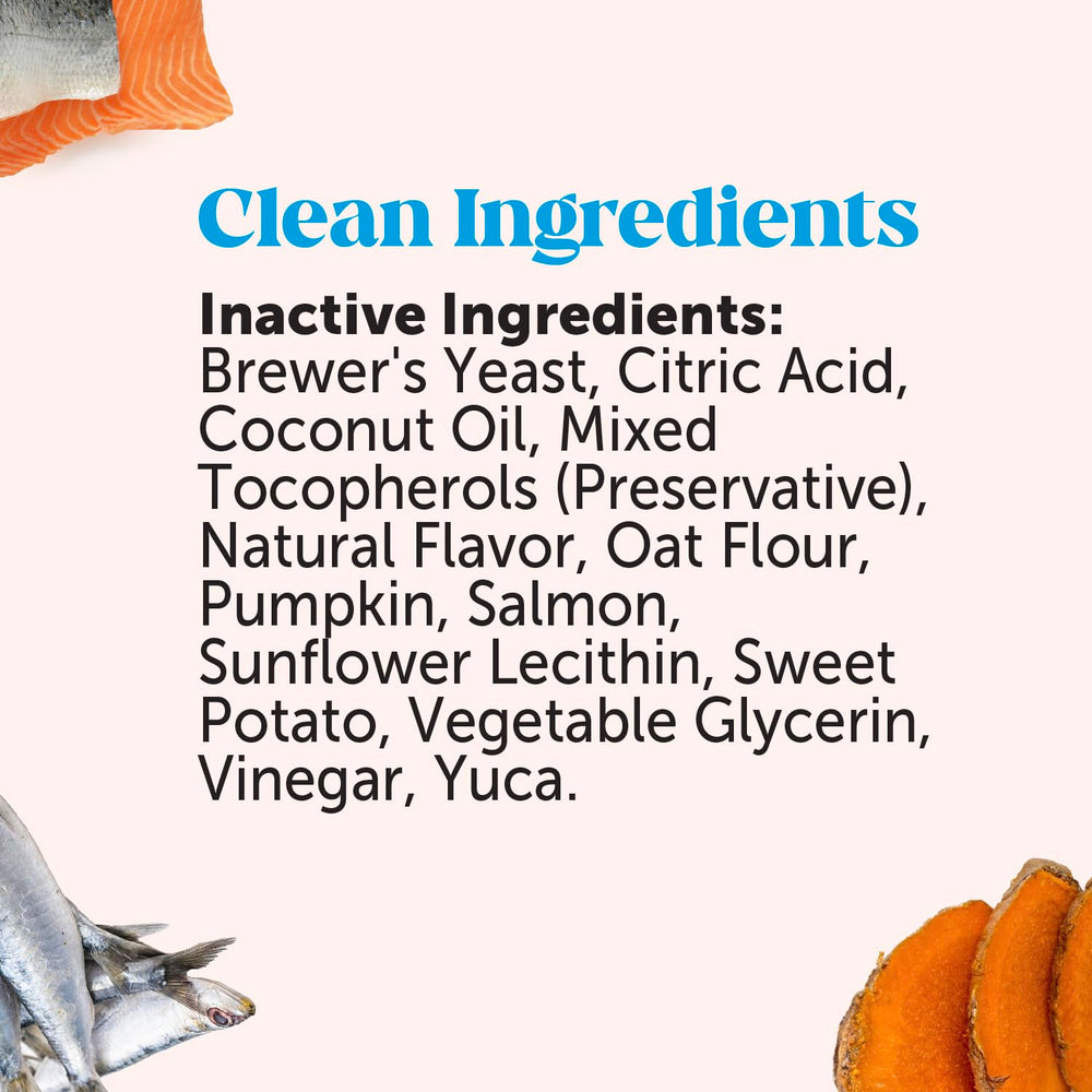 Pet Honesty Omega Skin Health chews natural-pantry-blend graphic emphasizes pantry-sourced ingredients