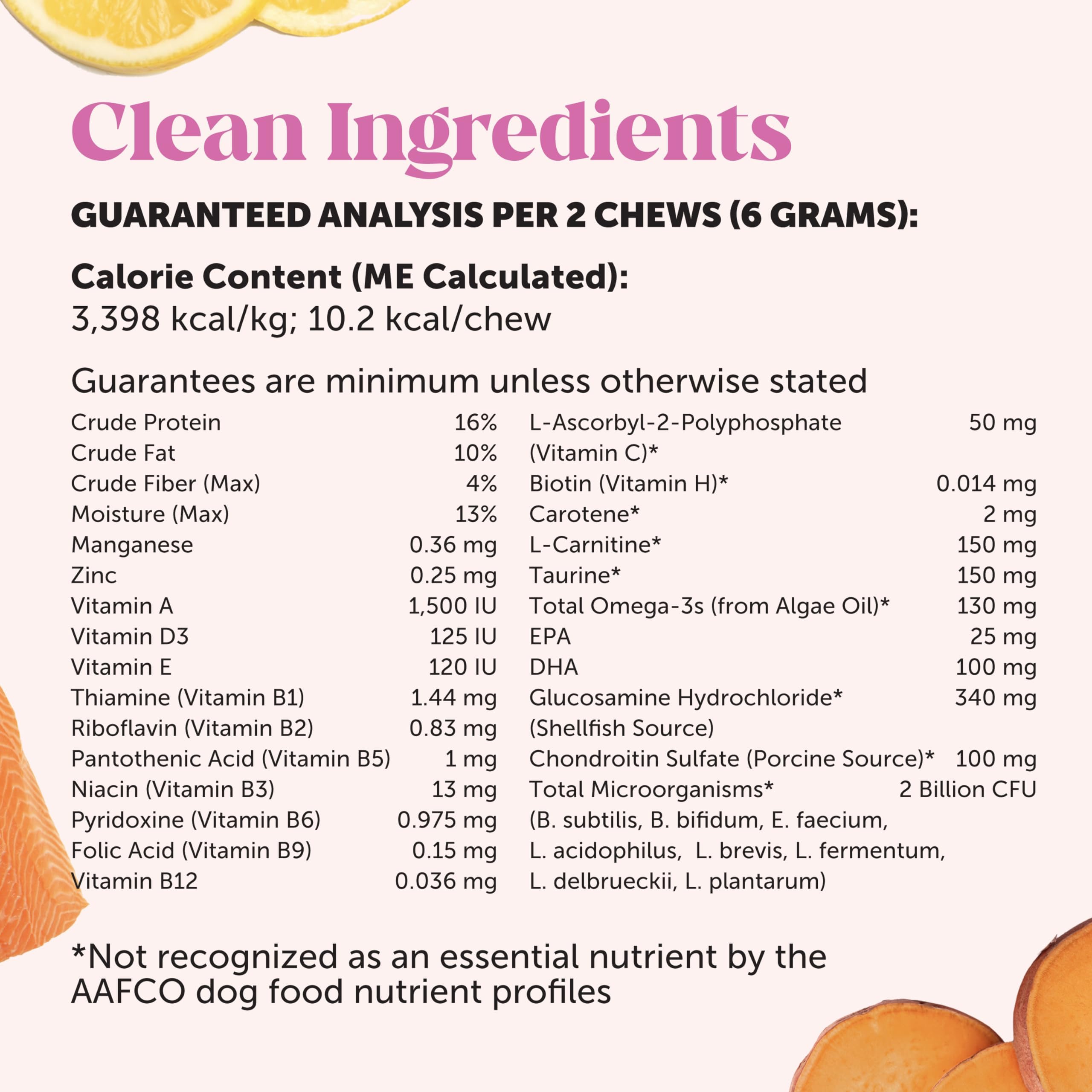 Pet Honesty no artificial colors or fillers in Senior Multivitamin