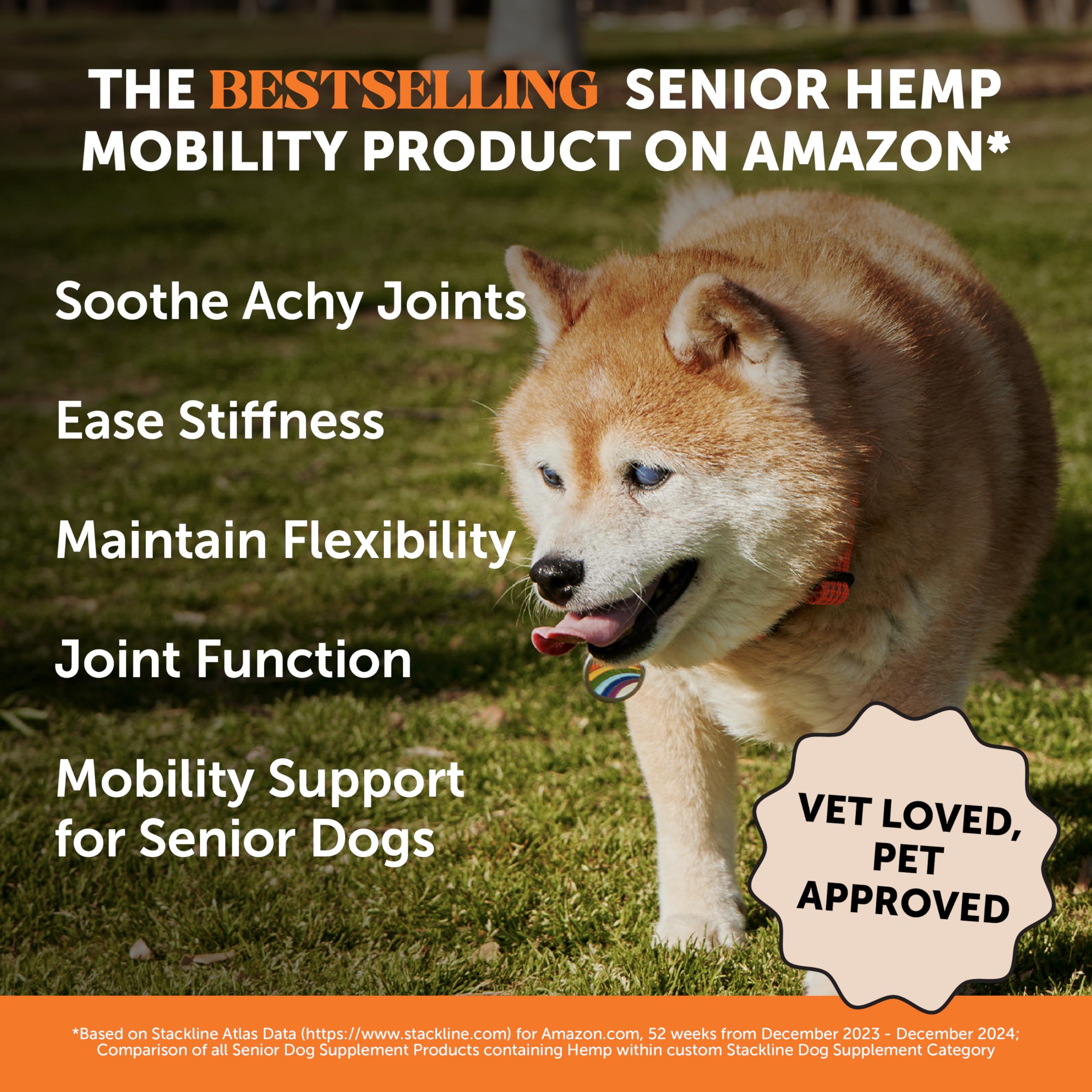 Pet Honesty Senior Hemp Mobility ingredients glucosamine-collagen-msm for joints