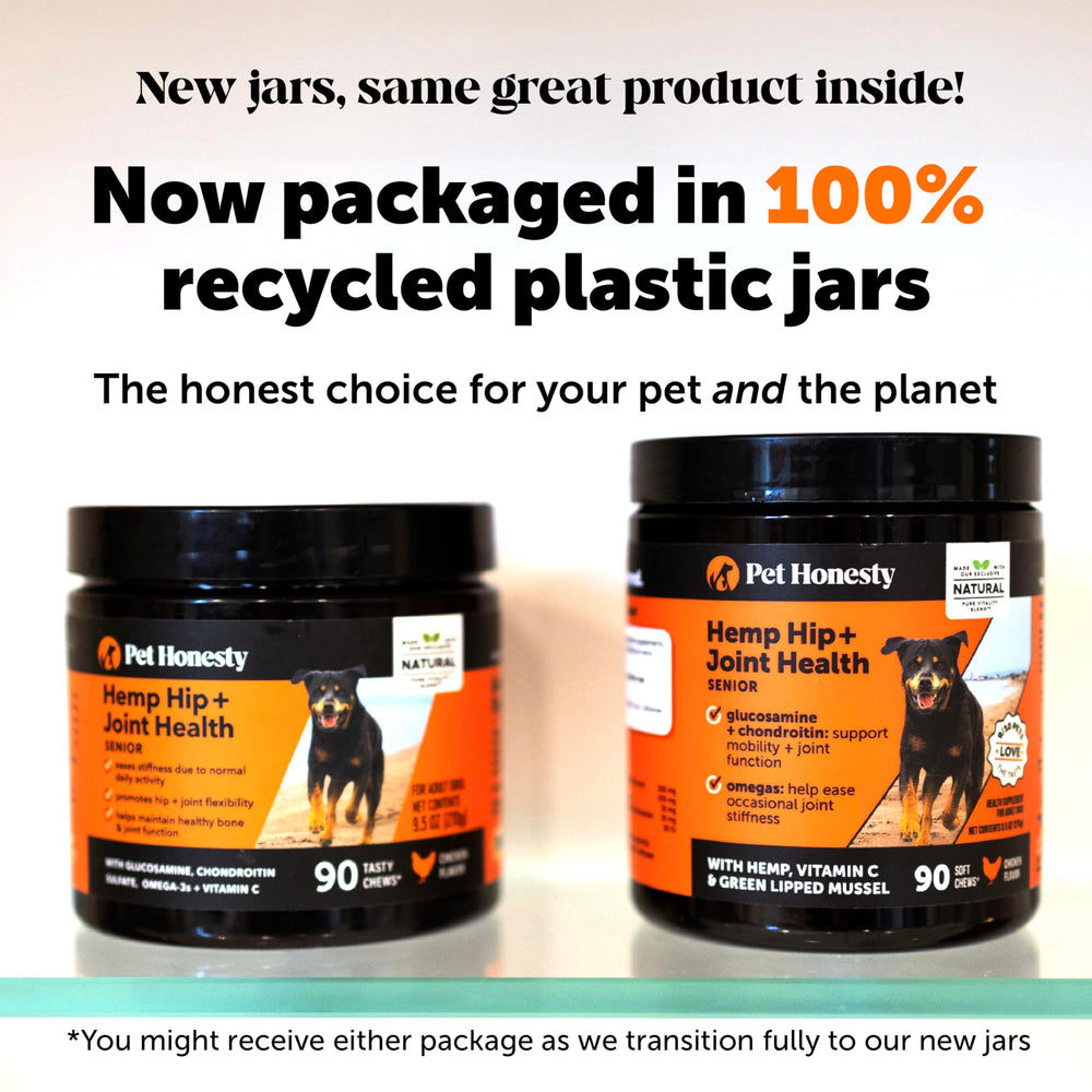 Pet Honesty Senior Hemp Mobility turmeric visual signals natural anti-inflammatory ingredient