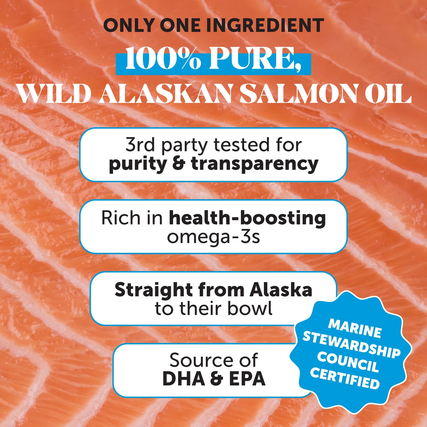 Pet Honesty salmon oil coat glow highlights healthy skin and shine