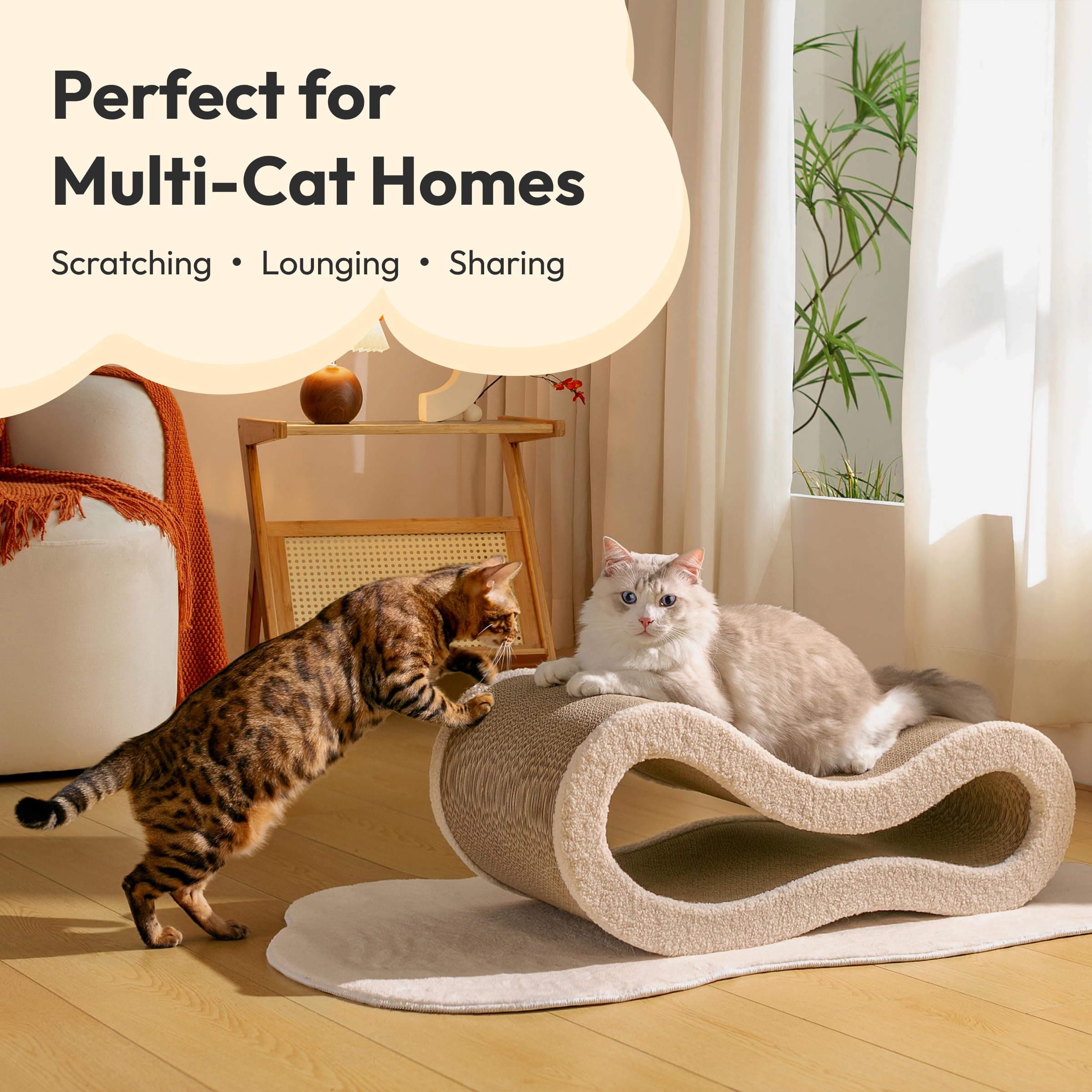 Pet JoJo Cloud Lounge ergonomic curves supporting comfortable posture.
