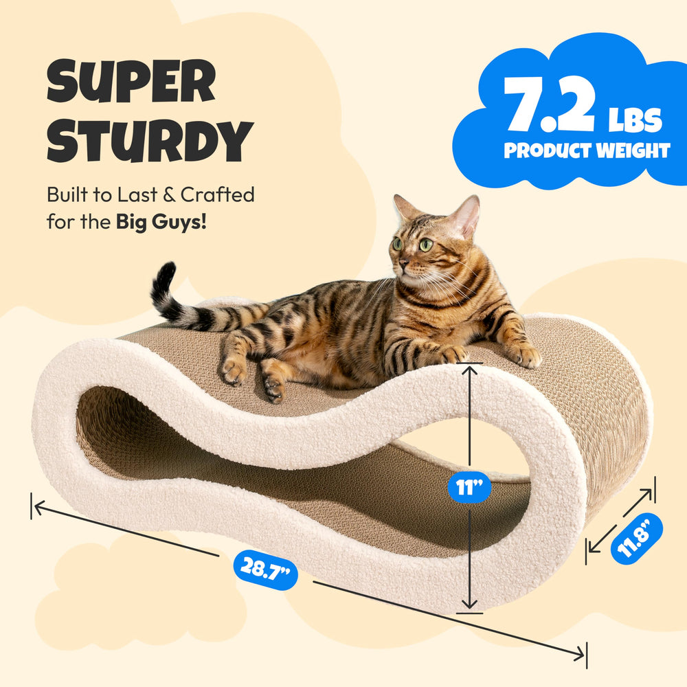 Pet JoJo Cloud Lounge premium cardboard construction for durability.