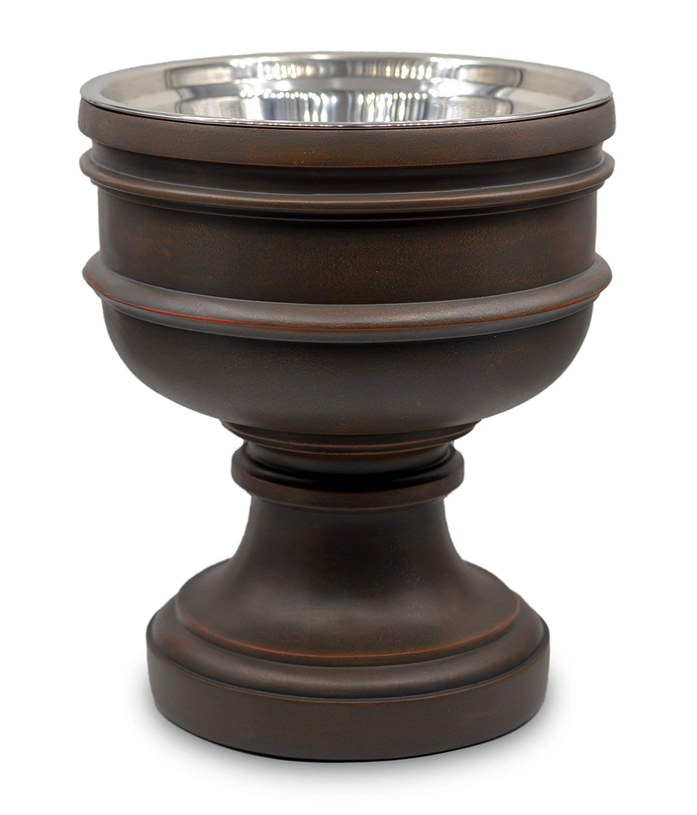 Pet Junkie Summit removable stainless bowl close-up shows easy cleaning